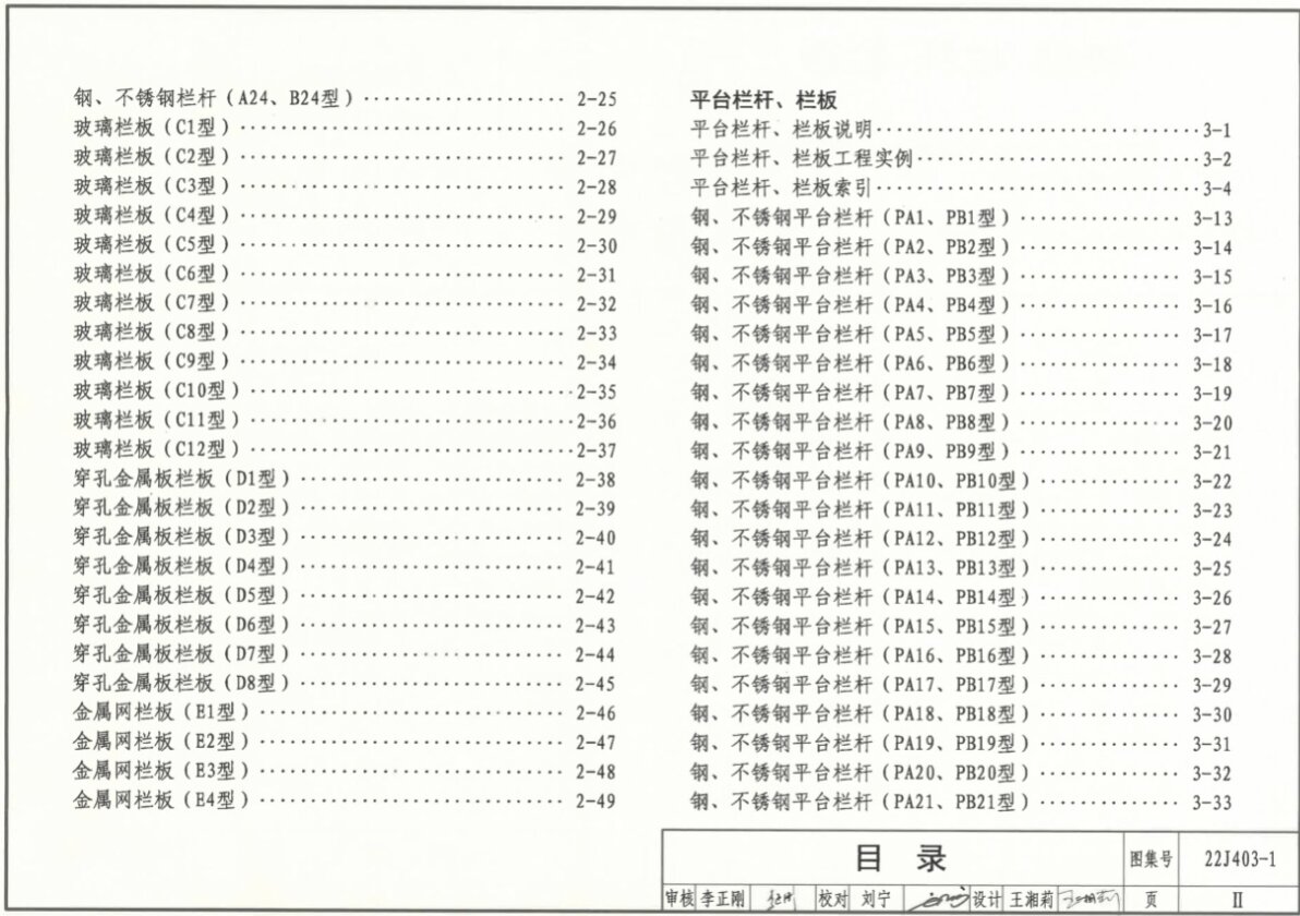 22J403-1楼梯栏杆栏板（一）标准设计图集PDF高清电子版